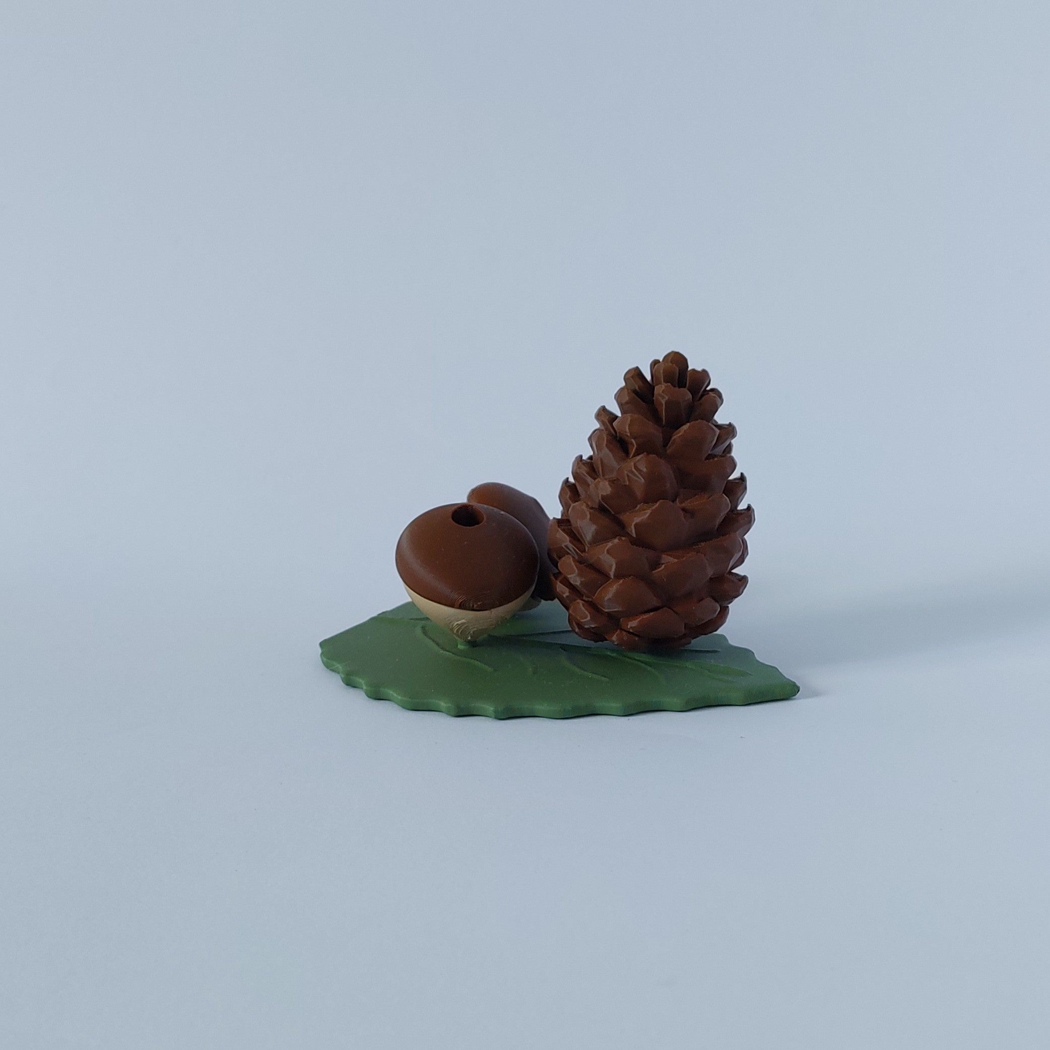 Acorns and pine cone spray holder
