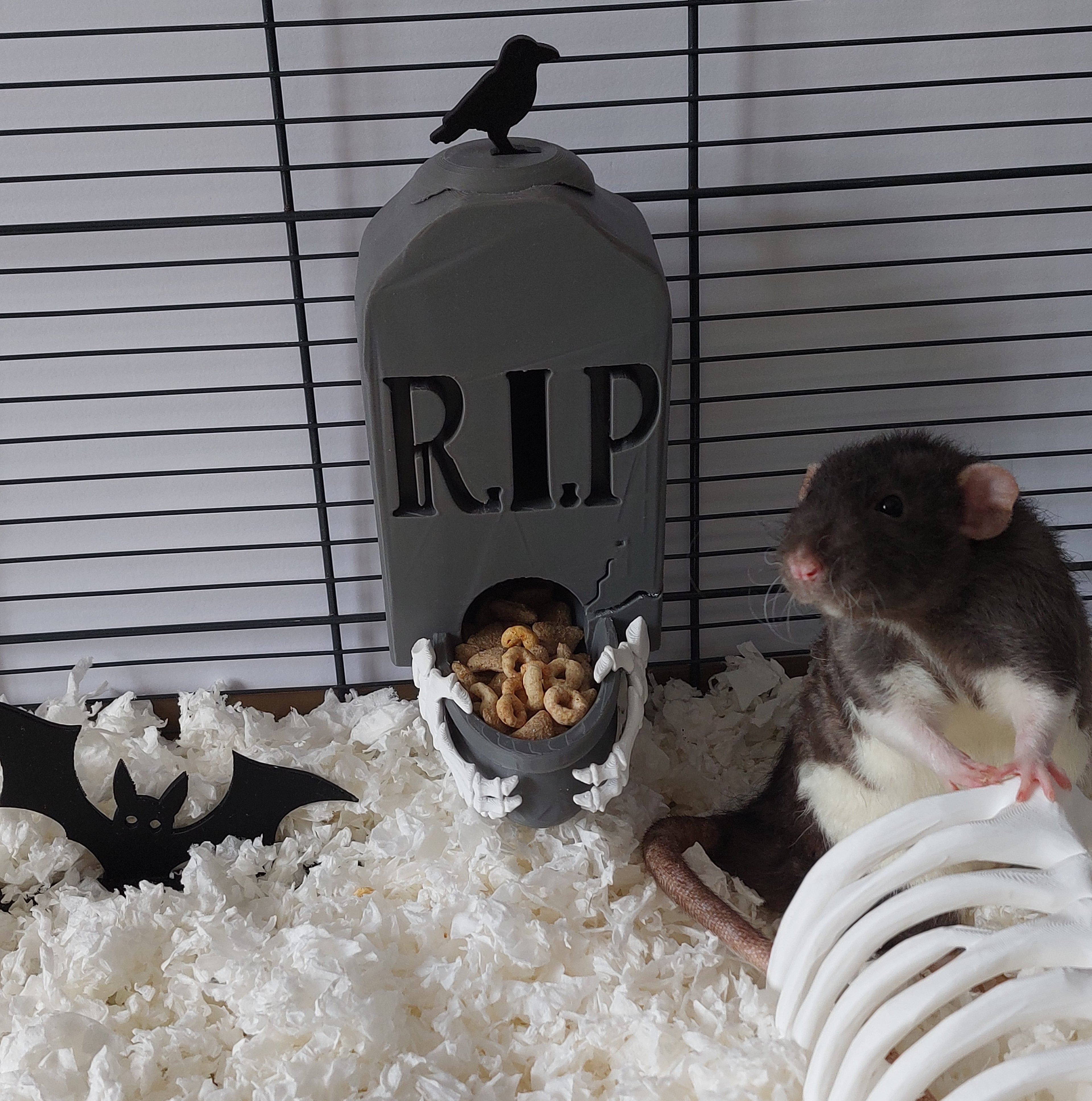 Rat gravestone feeder