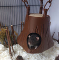 Tree stump hanging hide