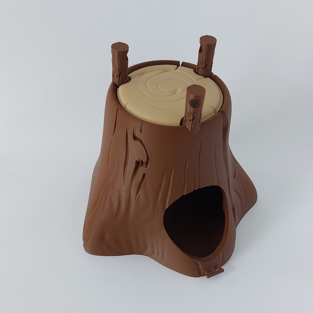 Tree stump hanging hide