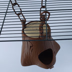 Tree stump hanging hide
