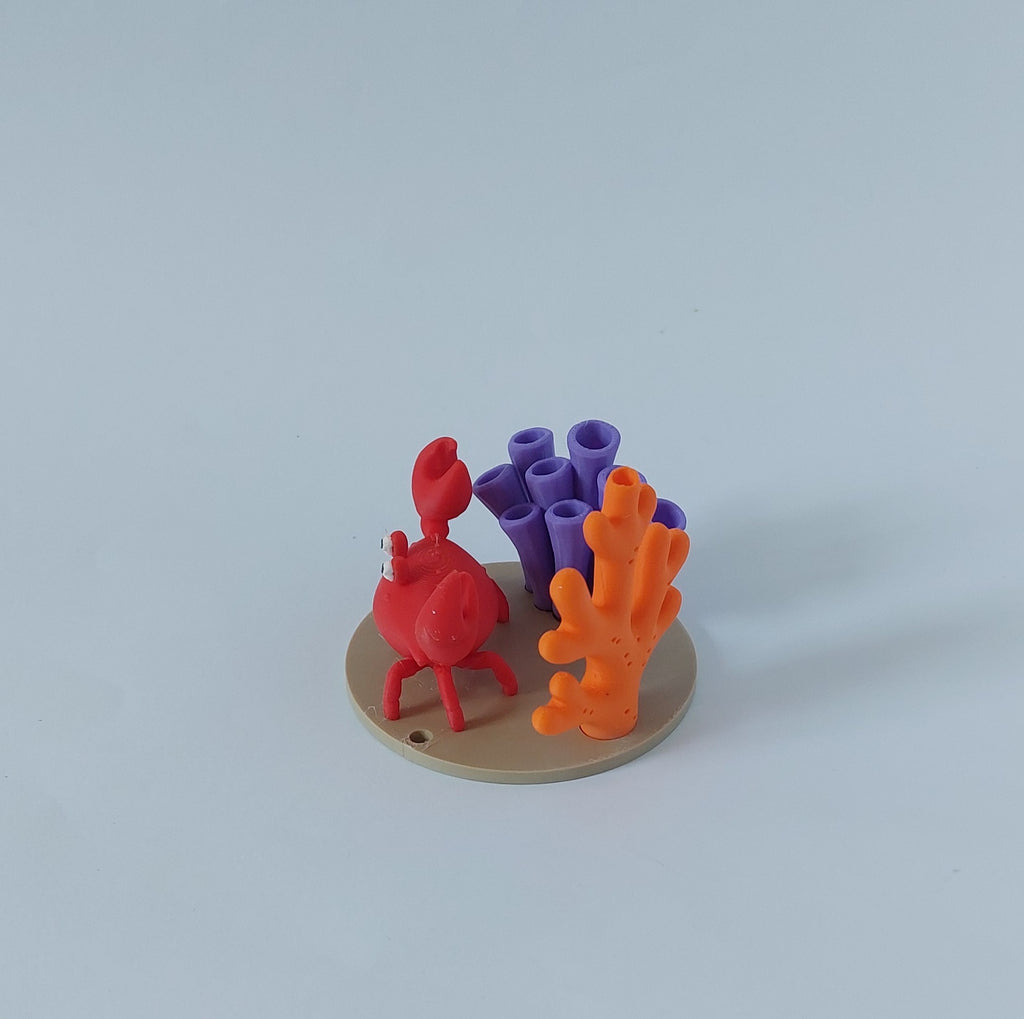 Crab and corals spray holder