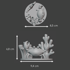 Crab and corals spray holder