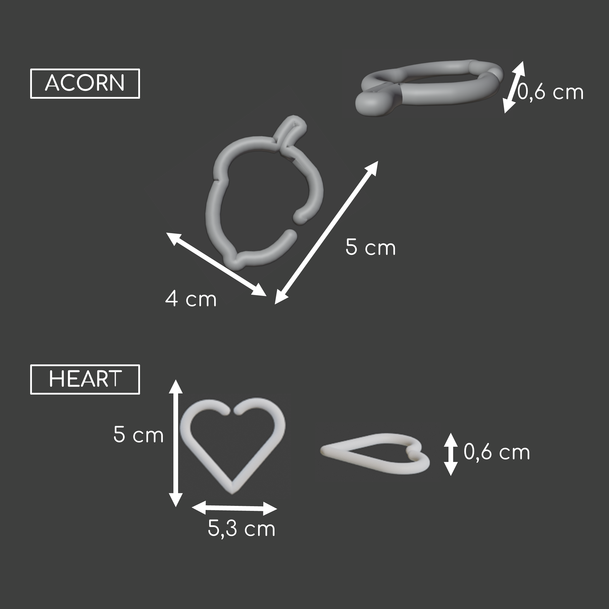 Multi-shaped c-clips hanging hooks