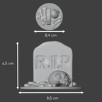 Tombstone & skull spray holder