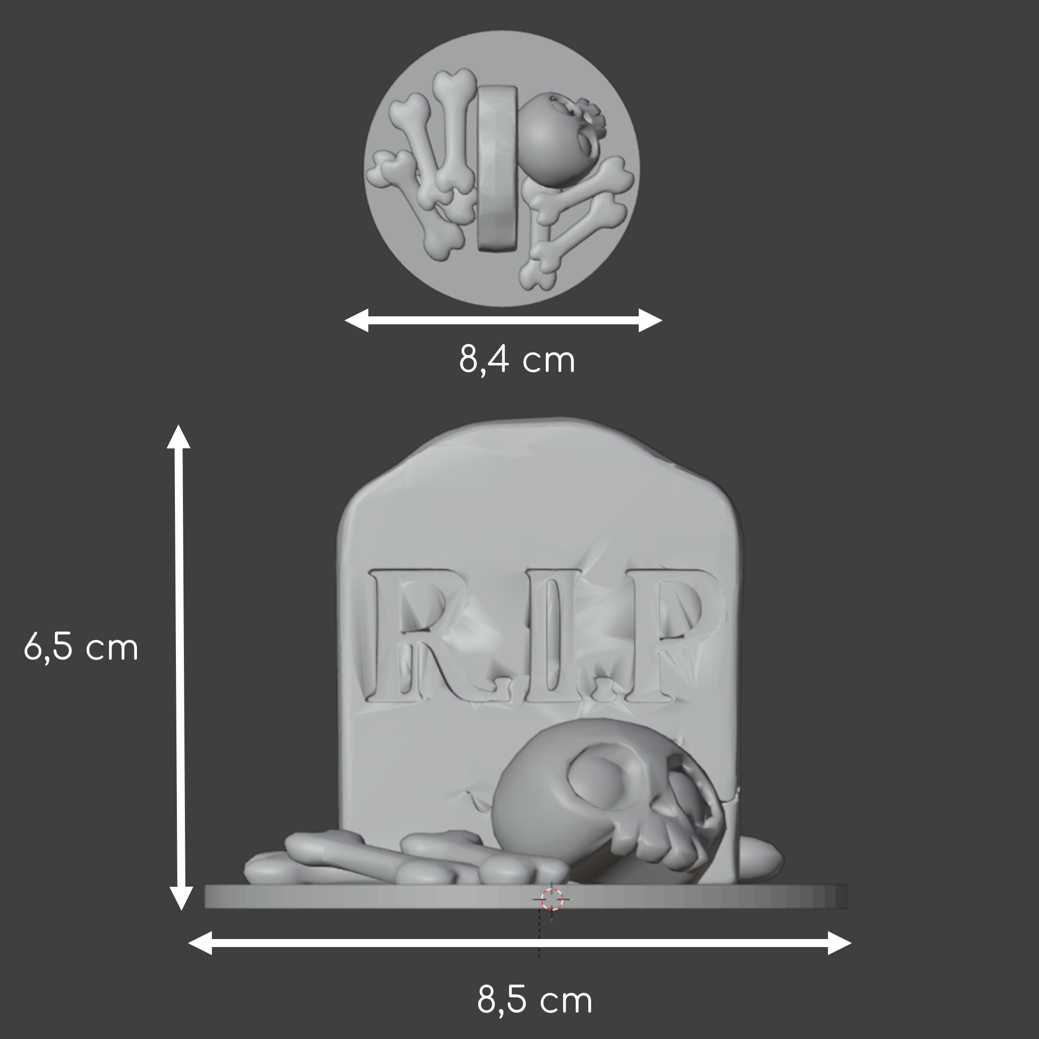 Tombstone & skull spray holder