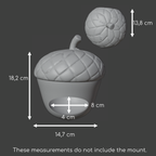 Acorn mounted hay holder