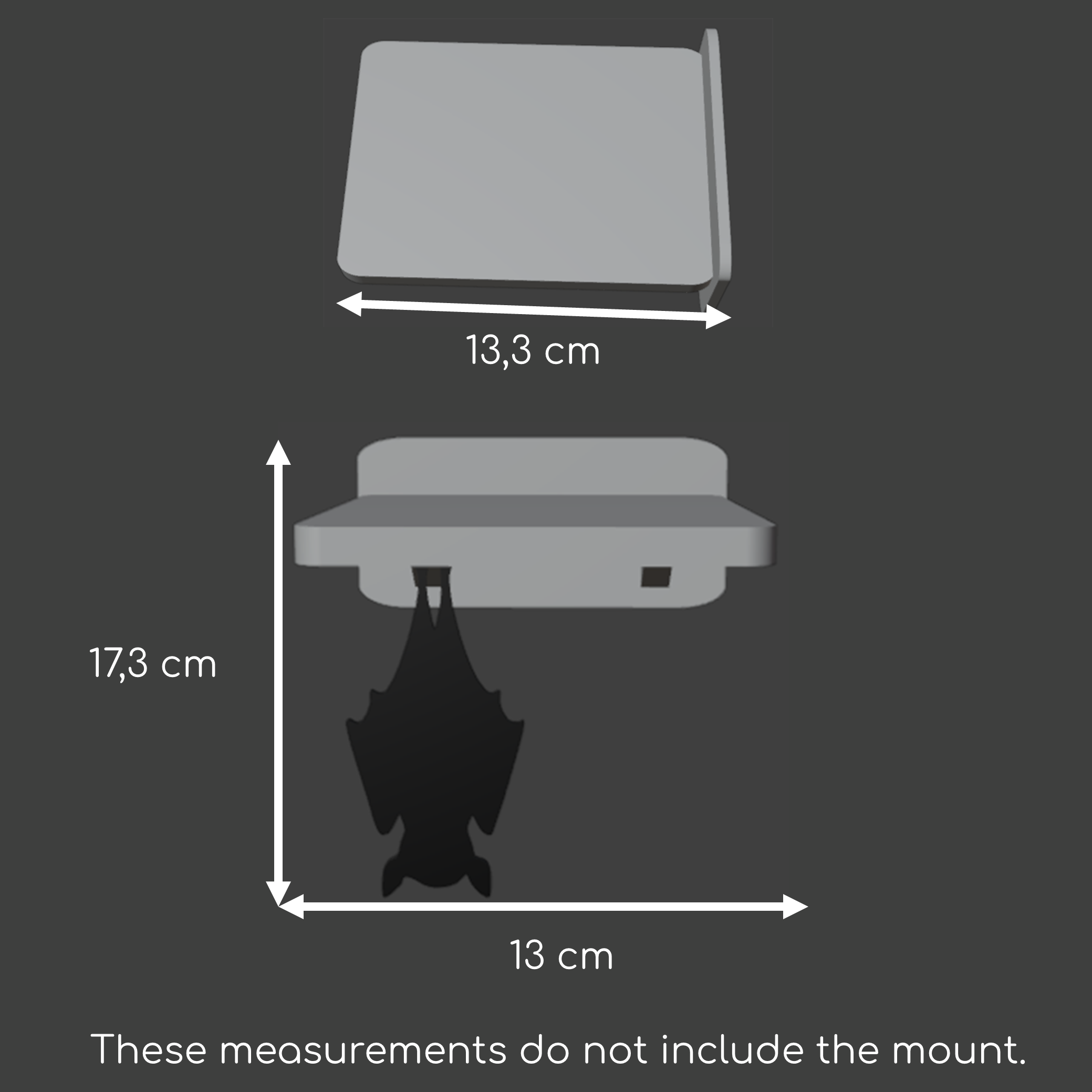 Sleeping bat mounted platform