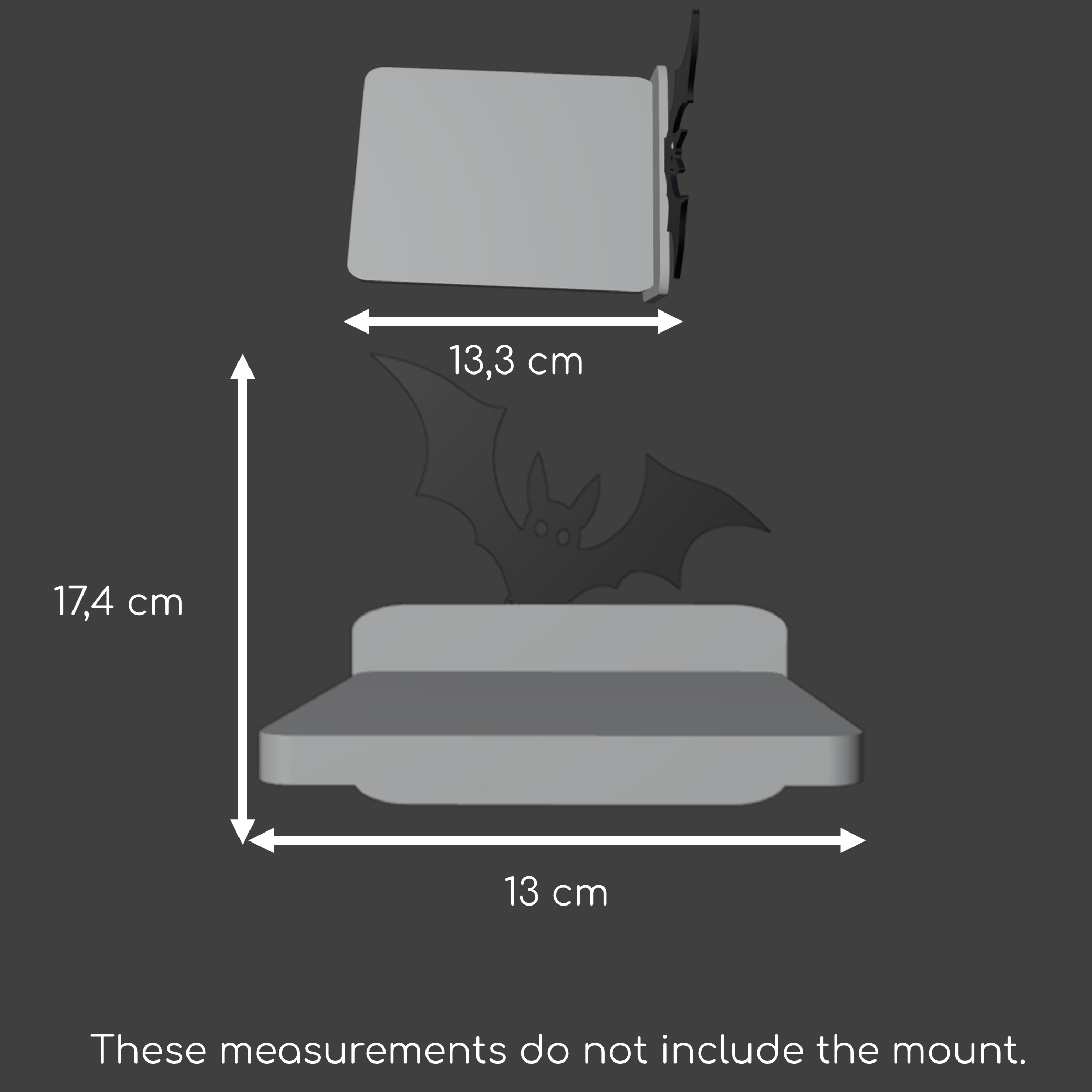 Flying bat mounted platform