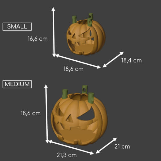 Small animal scary pumpkin hanging hide